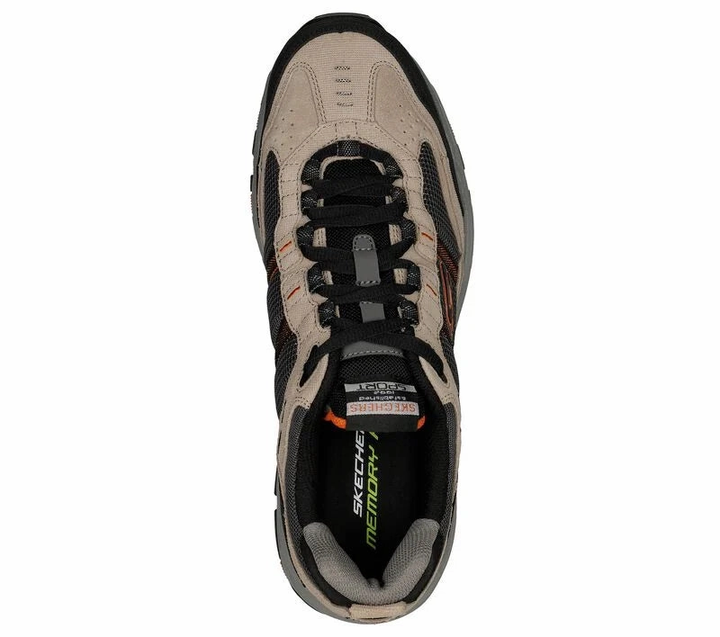 MEN'S SKECHERS VIGOR 2.0-TRAIT 51241 Extra Wide Fit (TAUPE / BLACK Low Drop Running Shoes