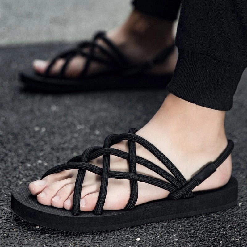 Danskin Sandals Men Sandals Comfortable Shoes 2020 New Beach Men Shoes Summer shoes Man Sandals Flip Flops New Fashion Gladiator flat sandles