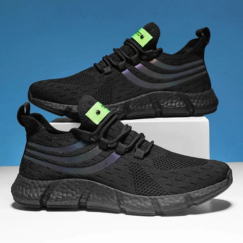 Men Shoes Breathable Classic Running Sneakers for Man Outdoor Light Comfortable Mesh Shoes Slip on Walking Shoes Tenis Masculino Flat Bottom Running Shoes