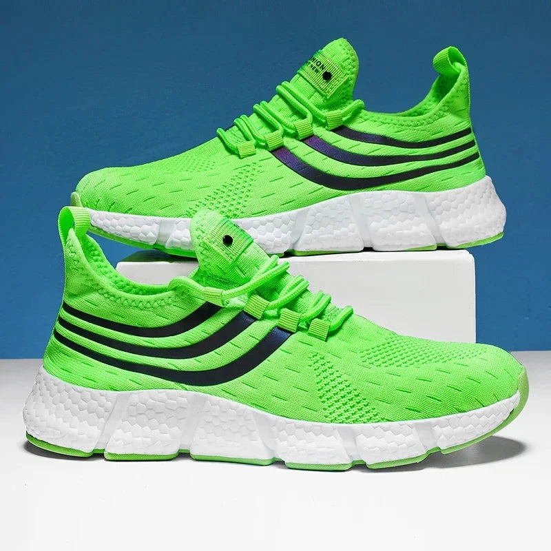 Semi Formal Dress With Flat Shoes Men Shoes Breathable Classic Running Sneakers for Man Outdoor Light Comfortable Mesh Shoes Slip on Walking Shoes Tenis Masculino