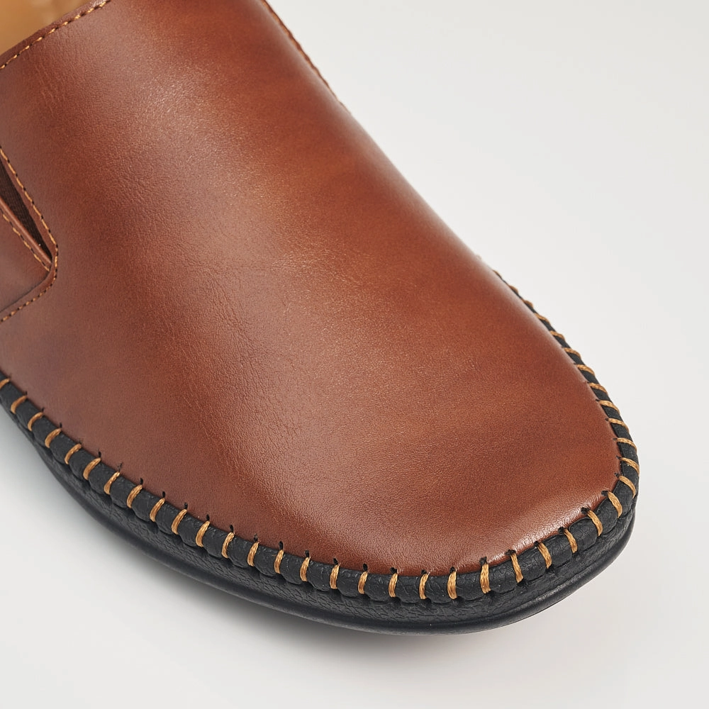 Triangle-logo Slip-on Loafers Men Slip On Loafers Shoes