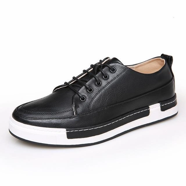 Coolest Casual Shoes Mens Casual Breathable Leather Lace Up Shoes