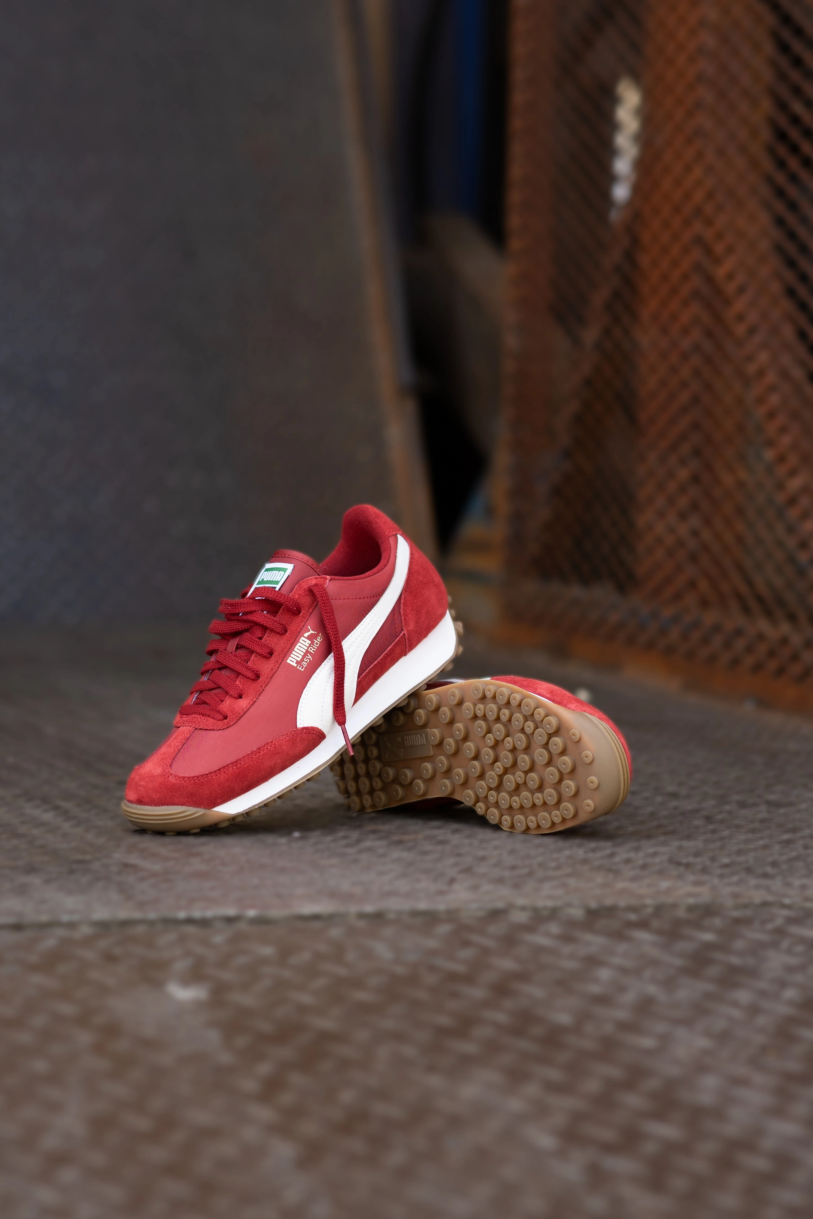 Mens Puma Easy Rider Vintage (Intense Red/Puma White) Puma Softride Shoe
