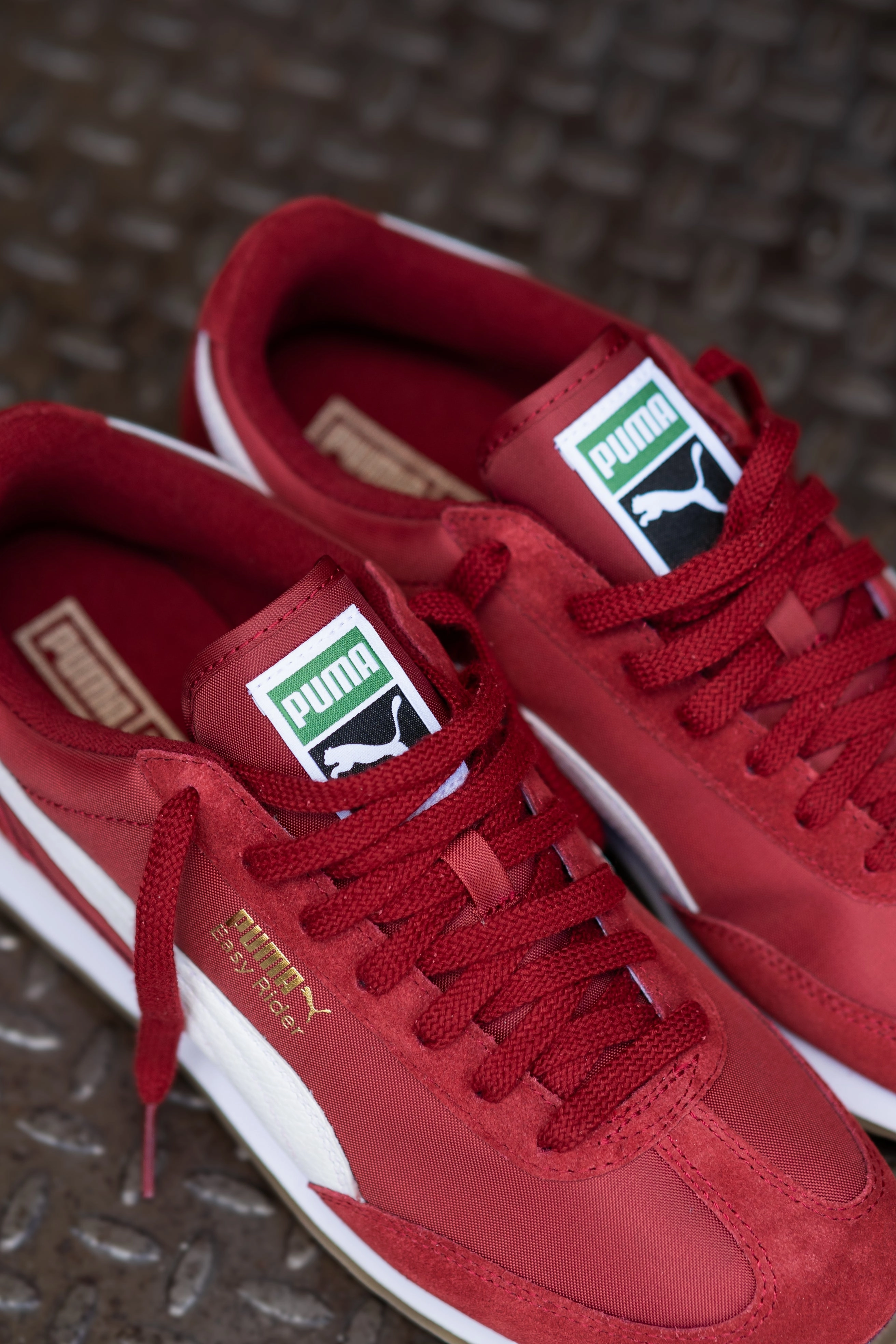 Mens Puma Easy Rider Vintage (Intense Red/Puma White) Summer Puma Shoes