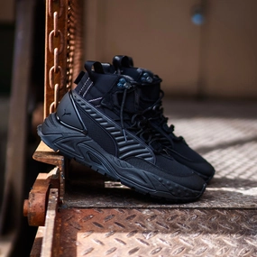 Mens Puma RS-Trck Mid Lifestyle (Triple Black) Stylish Asics Shoes