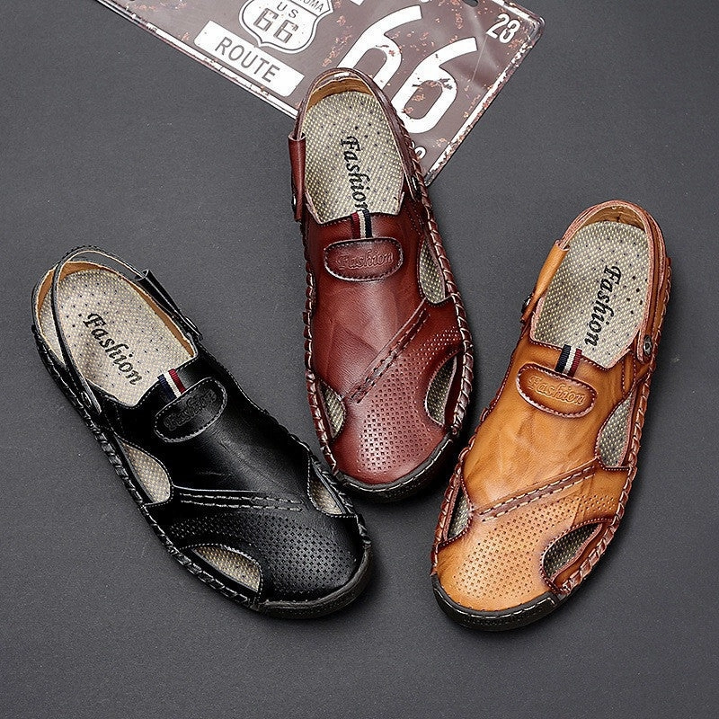 Metatarsal Sandals Miguel - Men Leather Sandals Summer Non-slip Breathable Slip on