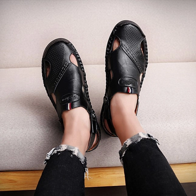 In Antigua Miguel - Men Leather Sandals Summer Non-slip Breathable Slip on