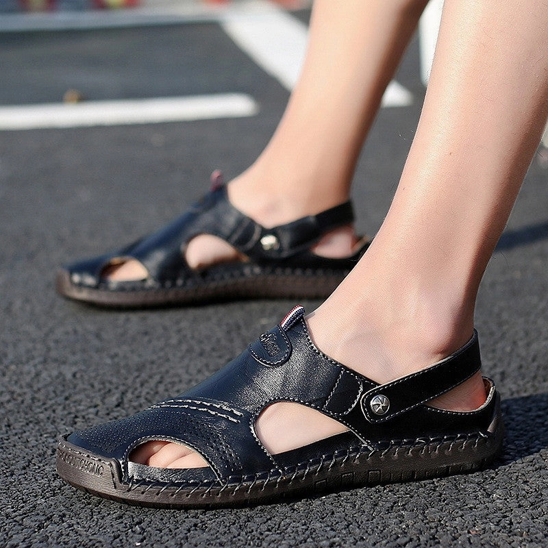 Sandals Mobay Miguel - Men Leather Sandals Summer Non-slip Breathable Slip on