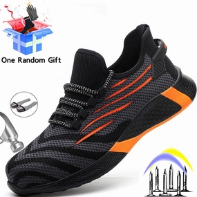 Next Shoes Flats MJYTHF Safety Shoes Men Puncture-Proof Work Sneakers