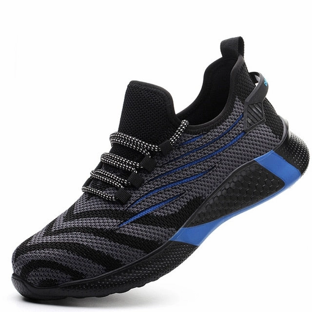 MJYTHF Safety Shoes Men Puncture-Proof Work Sneakers Slingback Flat Shoes