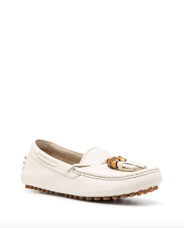 Gucci pebbled tassel loafers Linen Pants With Loafers