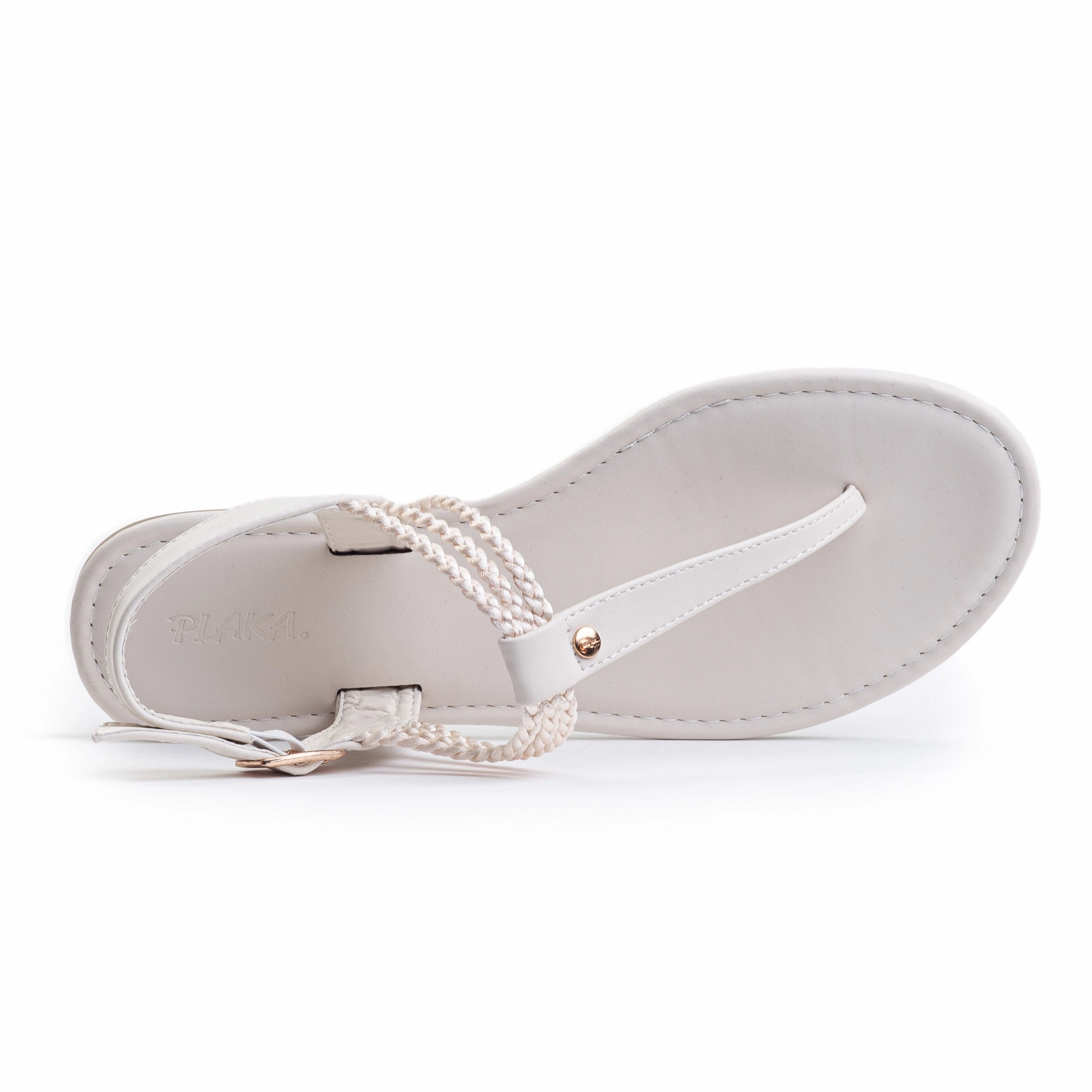 Plaka Rappel Flat Thong Sandals | Stone Sandals Black And Gold