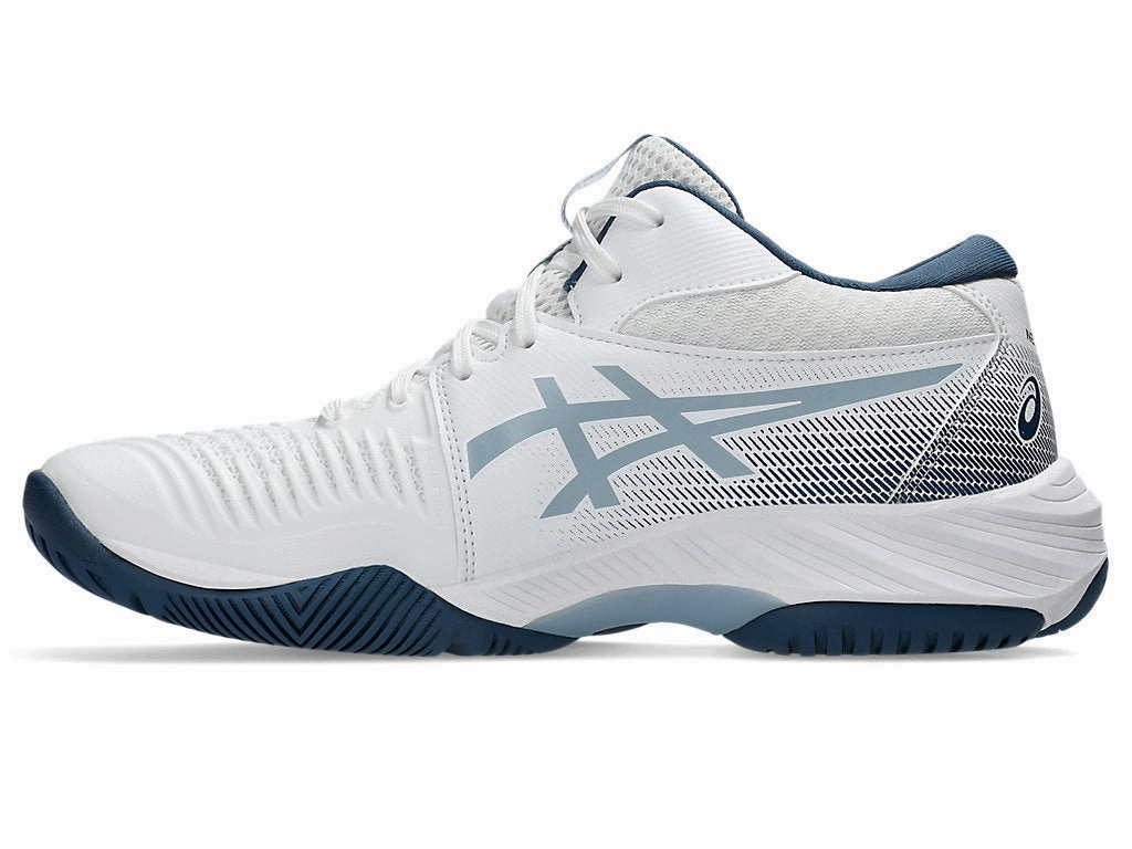 Asics Matcontrol Wrestling Shoes Asics Netburner Ballistic FF MT 3 Men White/Vintage Indigo