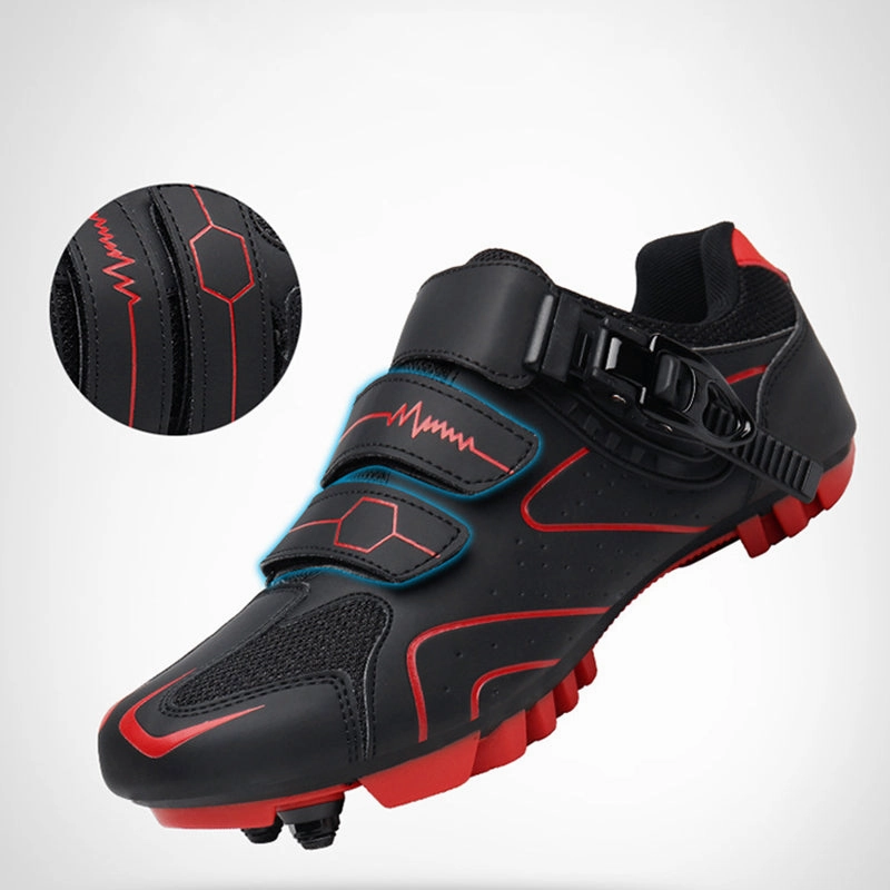 Mountain Bike Shoes Mens Cycling Shoes Compatible with SPD System Pedal for Indoor and Outdoor Mountain Road Biking Riding Leather Flats Shoes