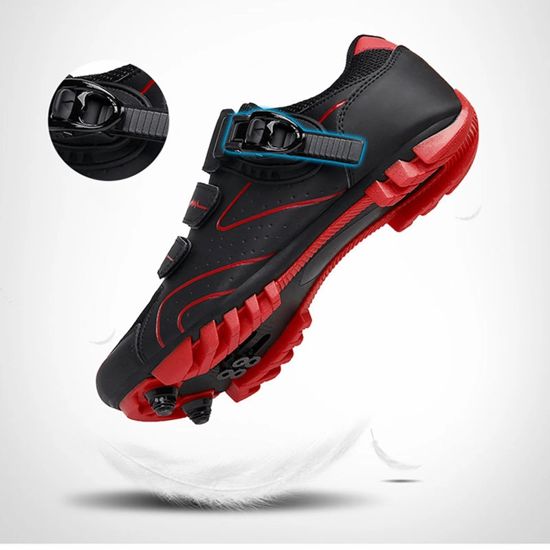 Super Flat Shoes Mountain Bike Shoes Mens Cycling Shoes Compatible with SPD System Pedal for Indoor and Outdoor Mountain Road Biking Riding