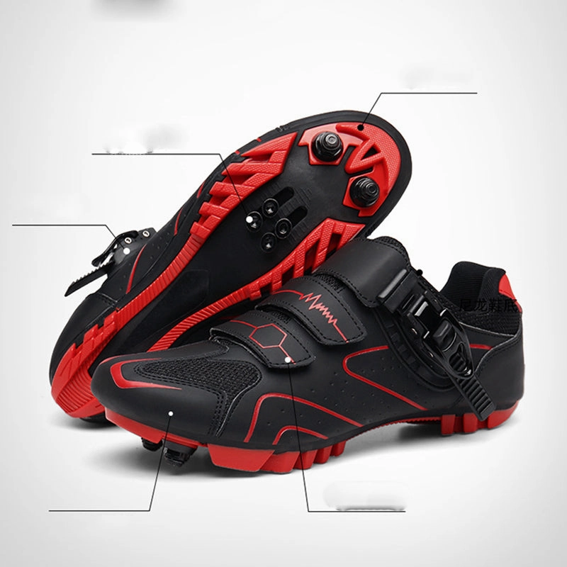 Mountain Bike Shoes Mens Cycling Shoes Compatible with SPD System Pedal for Indoor and Outdoor Mountain Road Biking Riding Criss Cross Flat Shoes