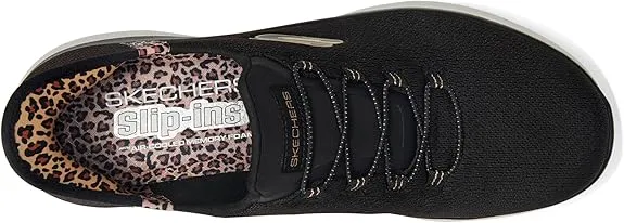 Sneakers Cloudfoam Skechers Women's Summits-Leopard Chic Hands Free Slip-ins Sneaker