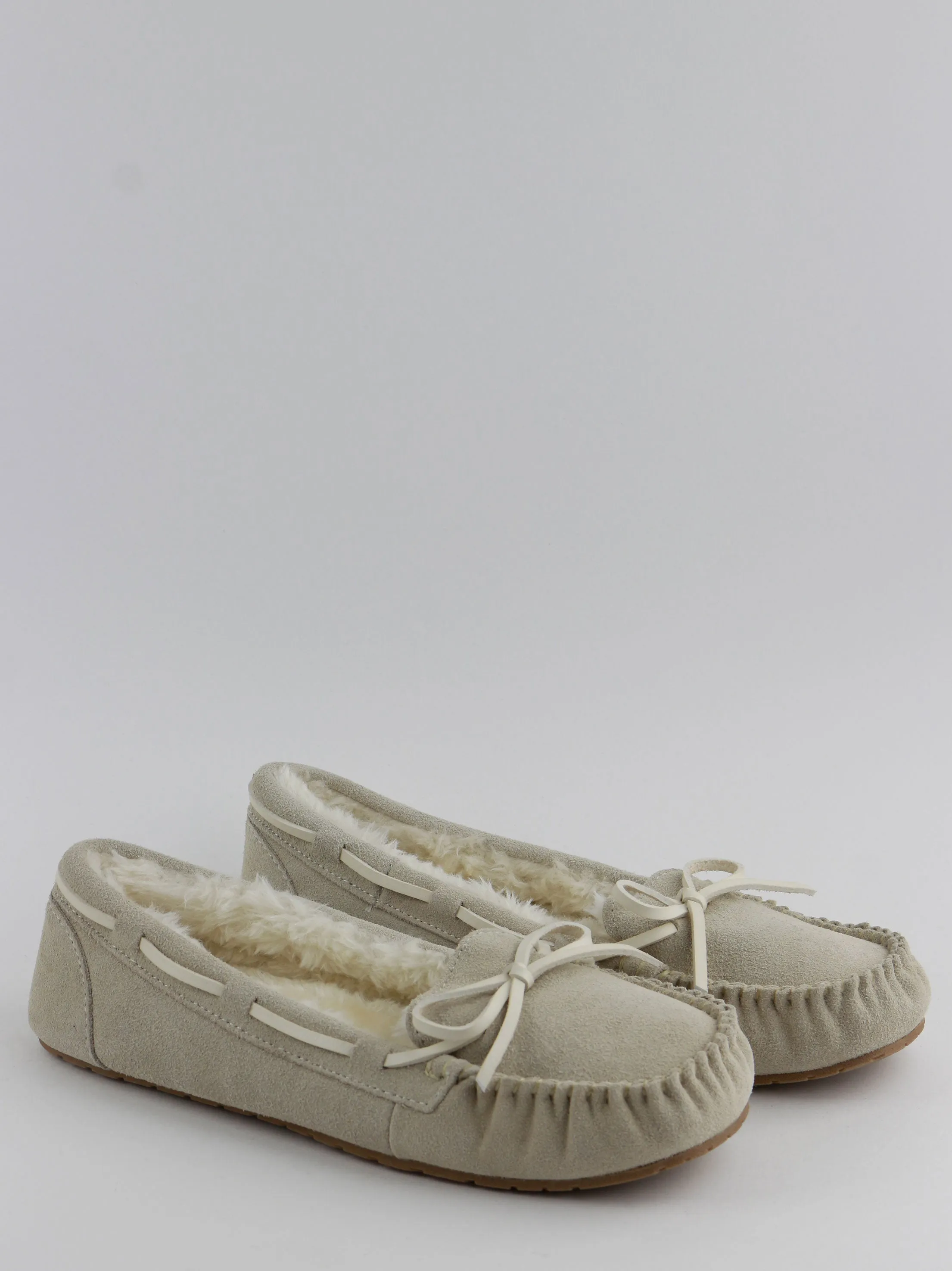 Bunny Slippers Cartoon Women's Slip-On Suede Fabric Slippers,Greige