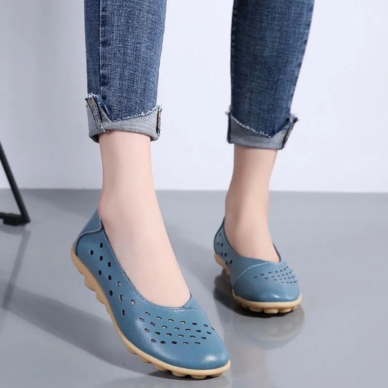 Johnston Murphy Sheepskin Loafers Women's Flat Comfortable Soft Leather Shoes