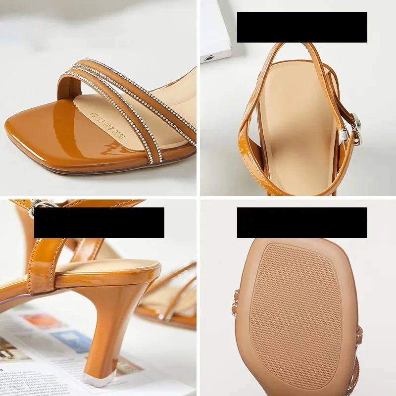 Malibu Sandals MQTIME  - ladies lace-up high thin heels shoes stiletto open-toe women heeled sandals