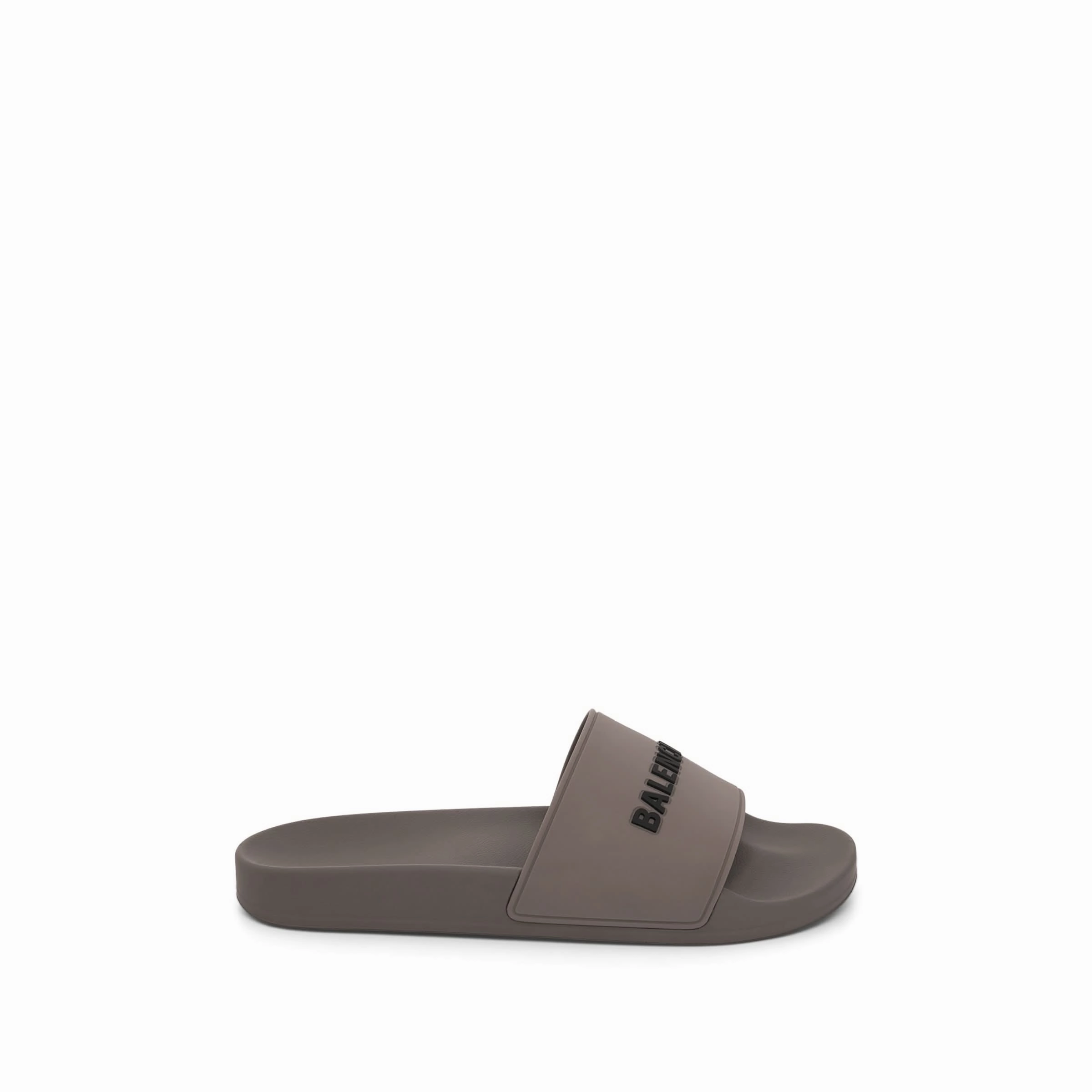 3D Logo Rubber Pool Slide Sandal in Grey/Black Berkshire Sandals