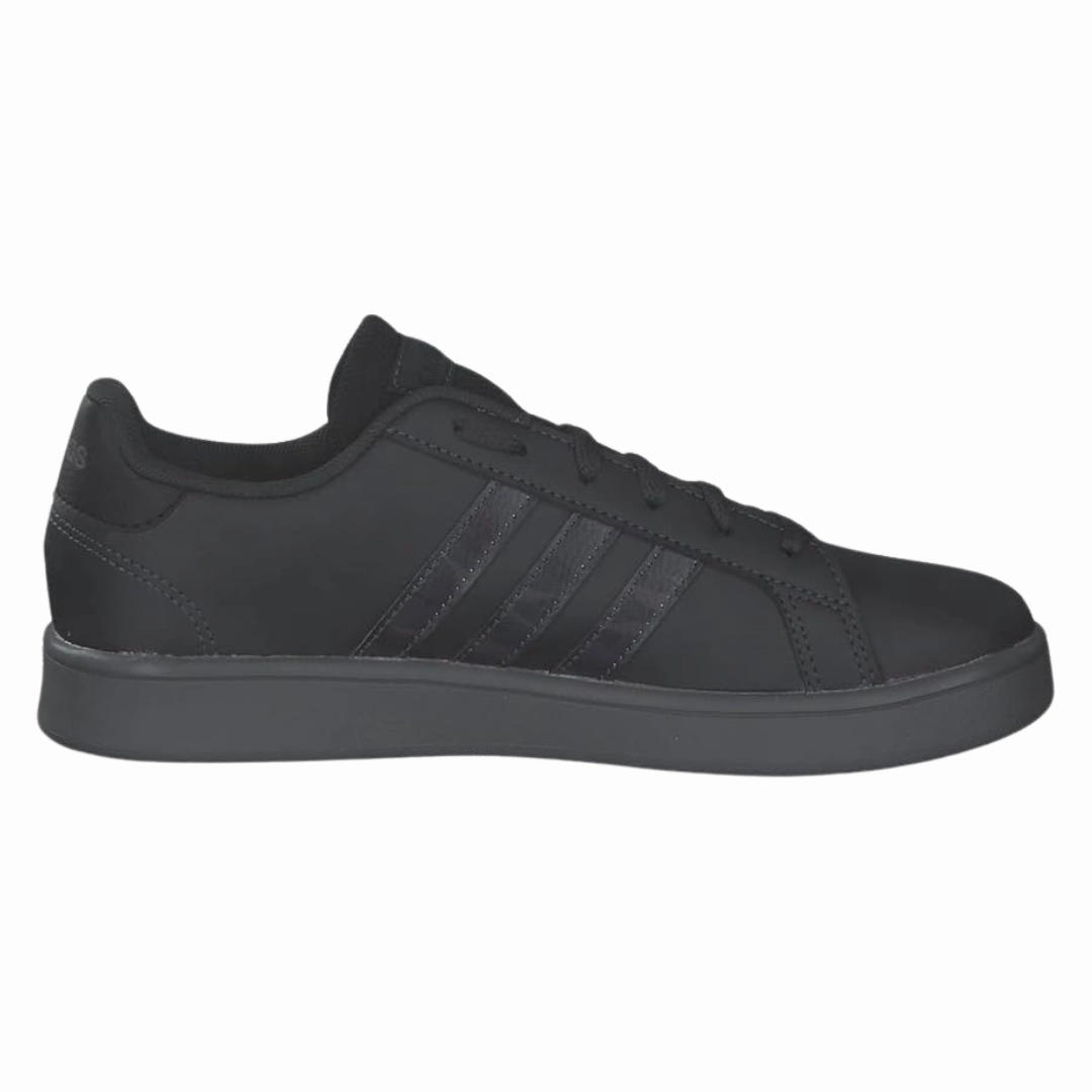 Adidas - Kid's Grand Court J 'Camo' - Carbon / Grey Four / Core Black Adidas Budget Basketball Shoes