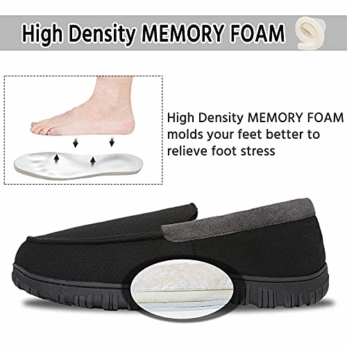 Lightning Mcqueen Slippers NCCB Mens Moccasin Slippers Memory Foam Microsuede Anti-skid Indoor Outdoor Casual House Slippers