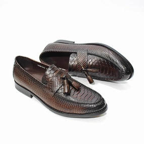 Alino - Alligator print tassel leather loafers for men Kingston Loafers