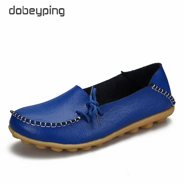 Loafers That Feel Like Sneakers New Moccasins Women Flats  Autumn Woman Loafers Genuine Leather