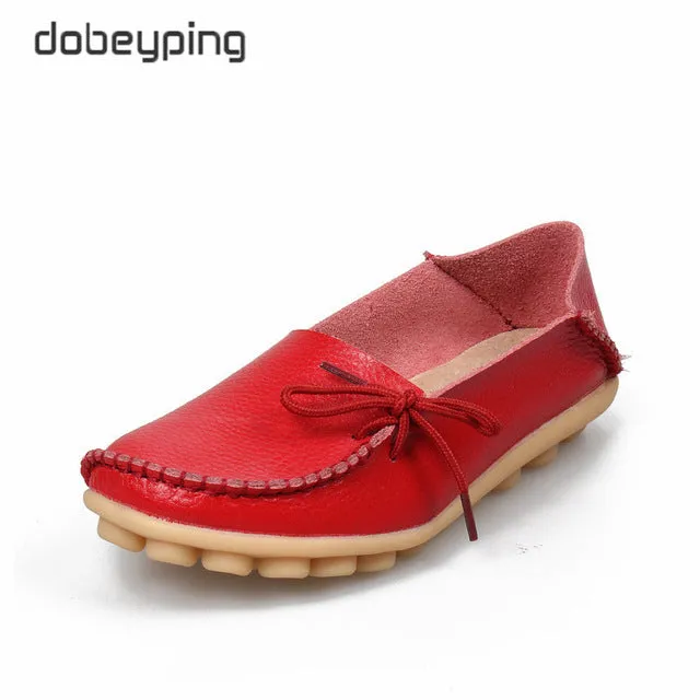 Canvas Slip On Loafers New Moccasins Women Flats  Autumn Woman Loafers Genuine Leather