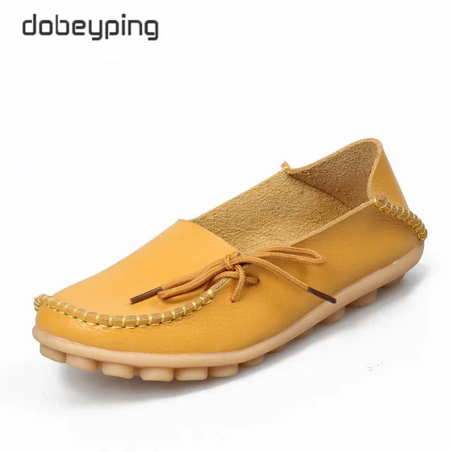 Suede Loafers Rubber Sole New Moccasins Women Flats  Autumn Woman Loafers Genuine Leather