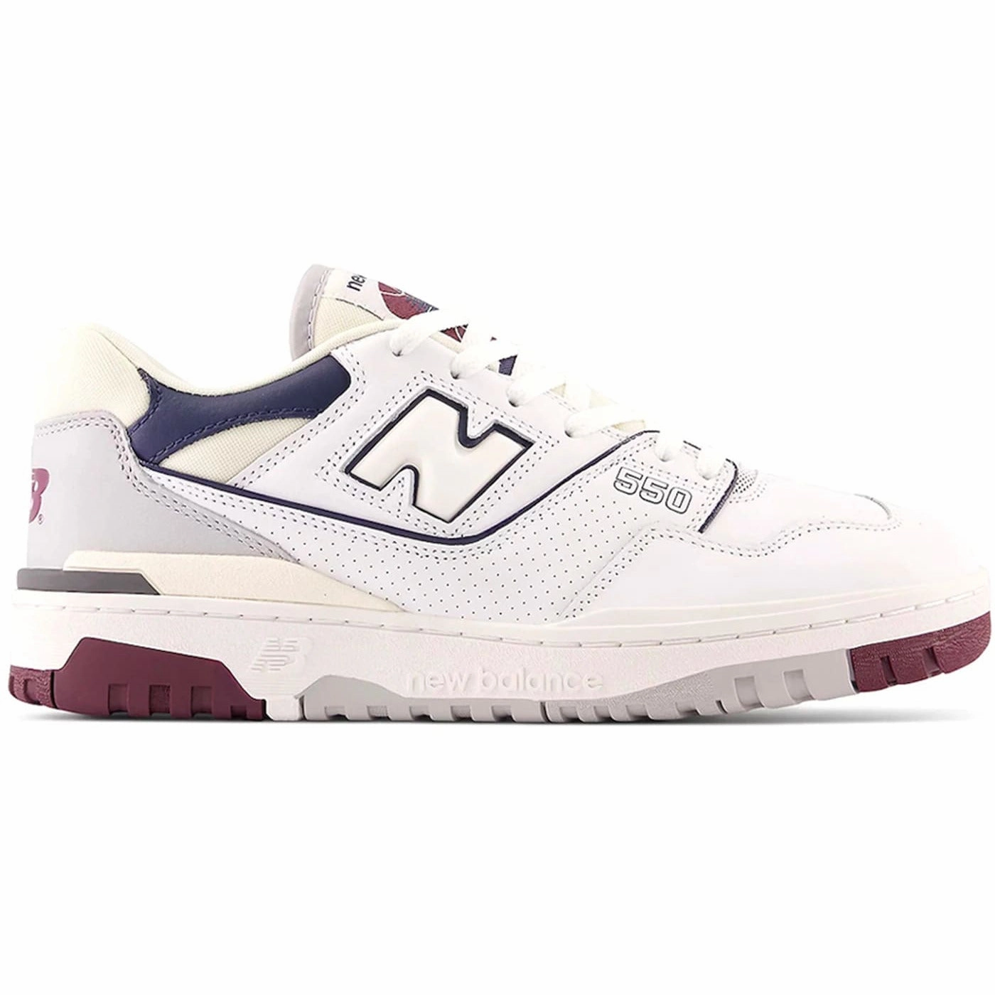 New Balance 550 White Maroon Natural Indigo Hot Pink New Balances