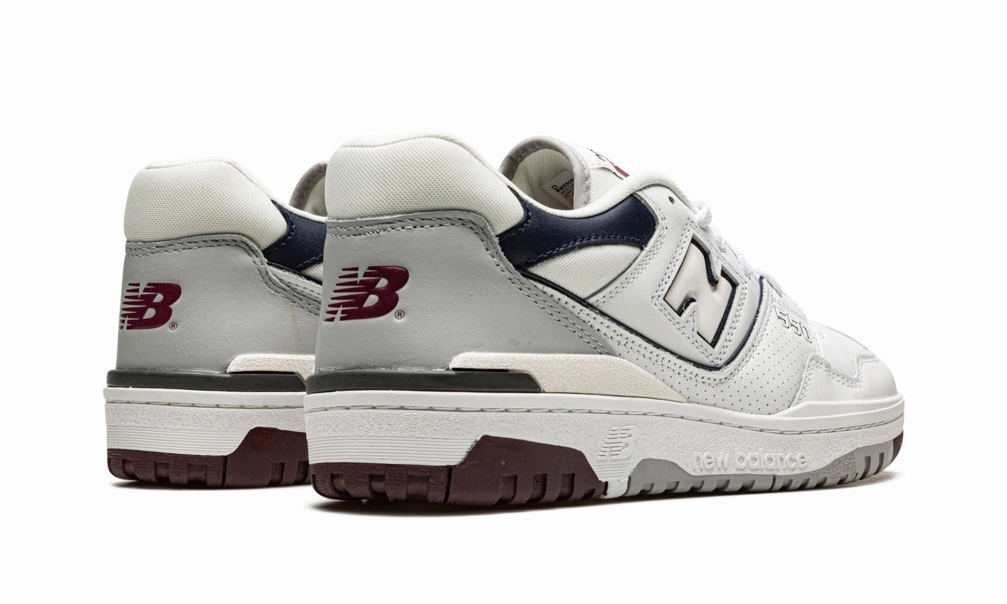 NEW BALANCE 550 WHITE NATURAL INDIGO BURGUNDY New Balance Slide Sandals