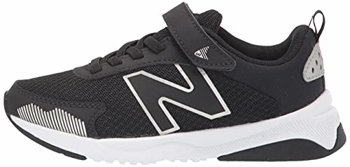 New Balance 9060 Colorways New Balance Kid's Dynasoft 545 V1 Hook and Loop Running Shoe, Black/White/Silver Metallic, 1.5 Little Kid