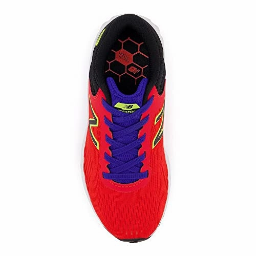 Pink New Balance Mens New Balance Kid's Fresh Foam Arishi V2 Bungee Running Shoe, Neo Flame/Black/Lemonade, 12.5 Little Kid