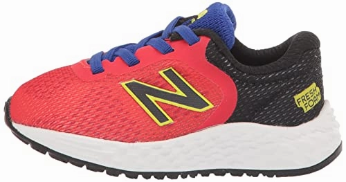 Men's New Balance 990 New Balance Kid's Fresh Foam Arishi V2 Bungee Running Shoe, Neo Flame/Black/Lemonade, 12.5 Little Kid