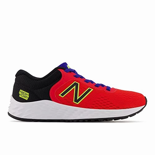 Men's New Balance 992 Made In Usa New Balance Kid's Fresh Foam Arishi V2 Bungee Running Shoe, Neo Flame/Black/Lemonade, 12.5 Little Kid