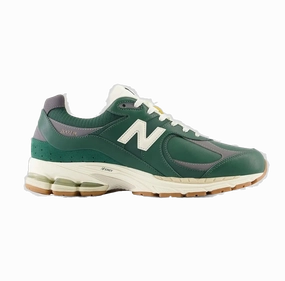 Pink And Orange New Balance New Balance Men's 2002r Shoes - Nightwatch Green / Grey / White