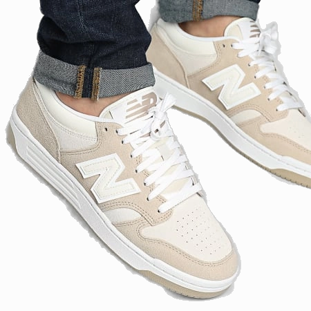 New Balance Men's 480 Shoes - Moonbeam Sea Salt Green And Tan New Balance