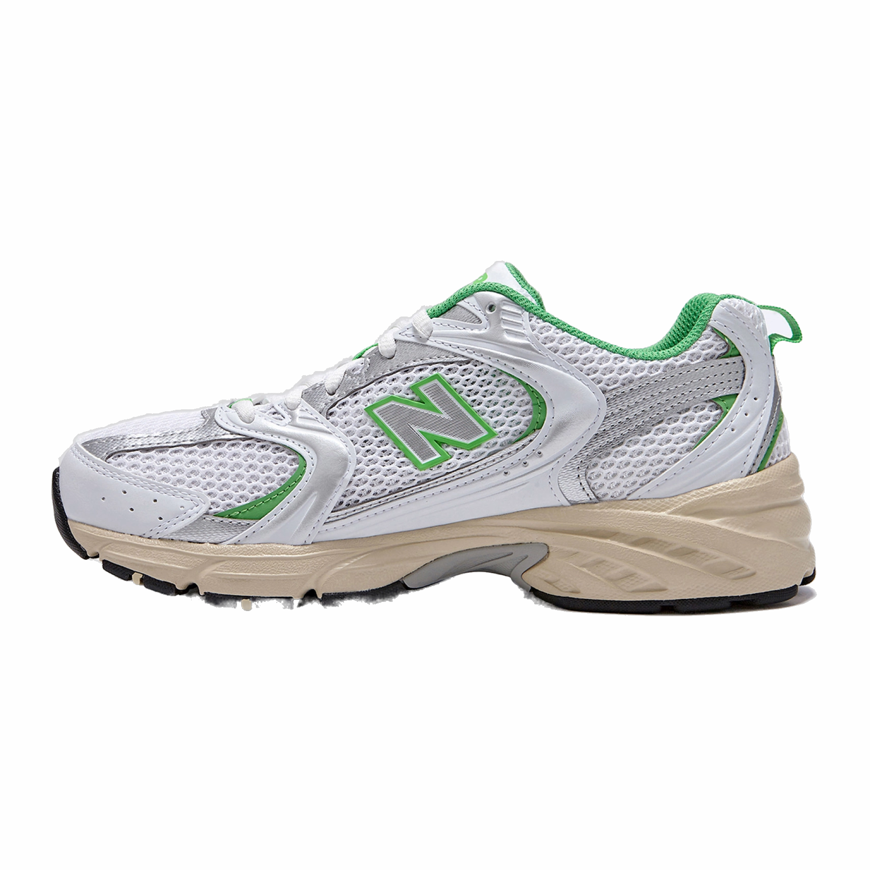 New Balance Men's 530 Shoes - White / Palm Leaf Cream And White New Balances