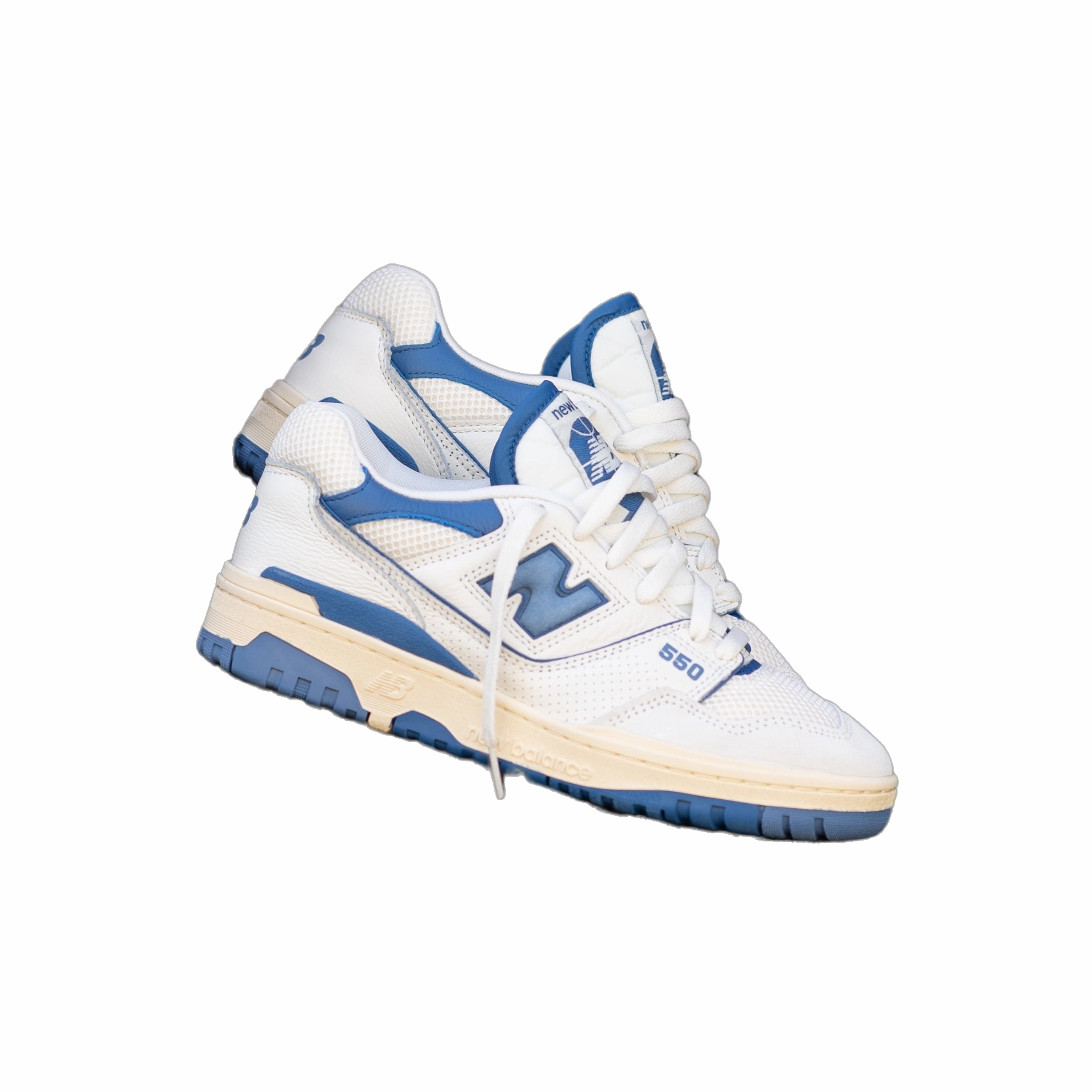 New Balance Men's 550 Shoes - Sea Salt / Blue Agate New Balance Shoes On Discount