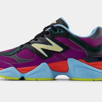 New Balance Military Green New Balance Men's 9060 Shoes - Purple Fuchsia / Blast Red / Washed Amber