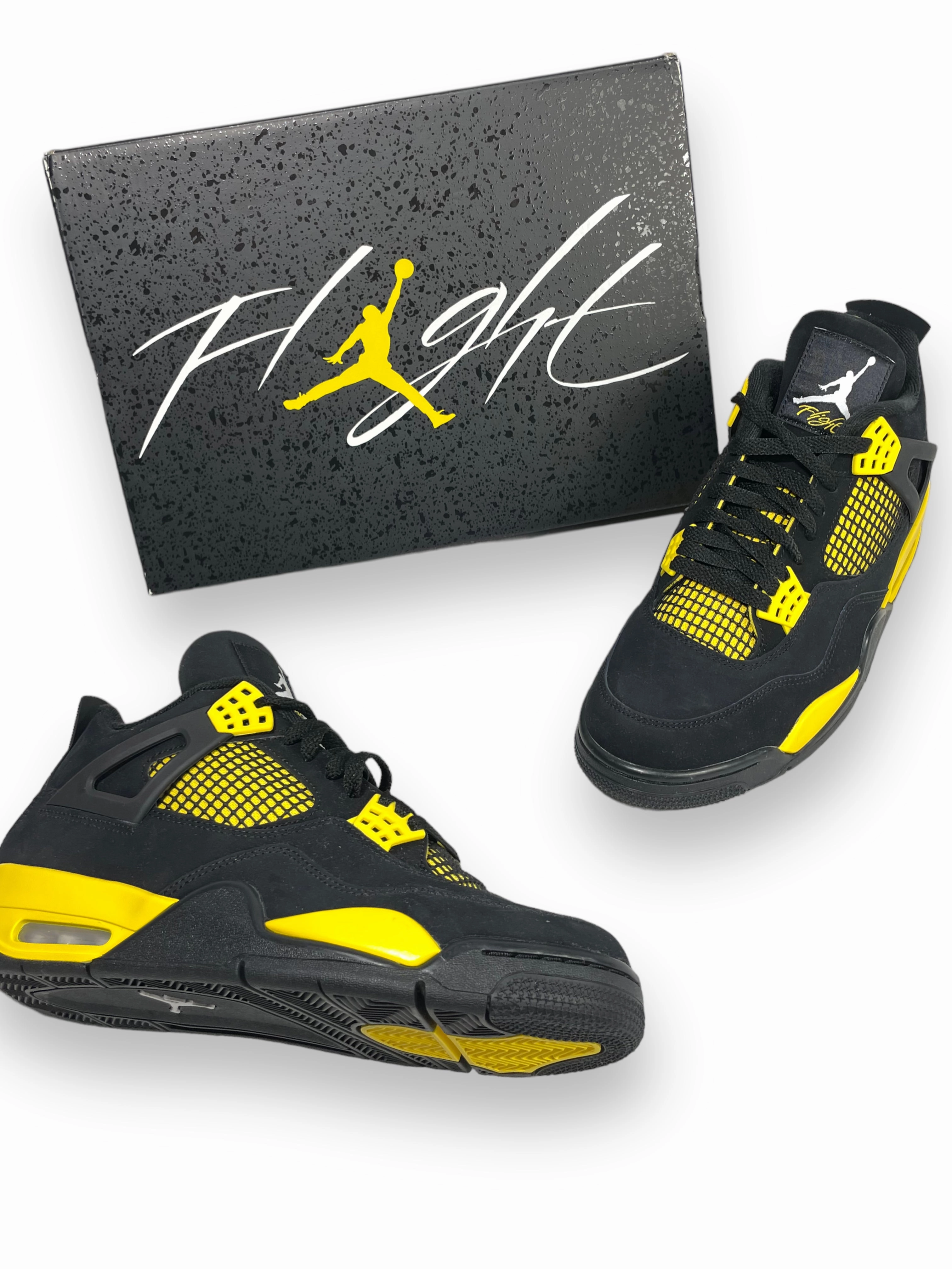 NIKE : AIR JORDAN 4 YELLOW THUNDER RETRO  : 44 Asics Trendy Shoes