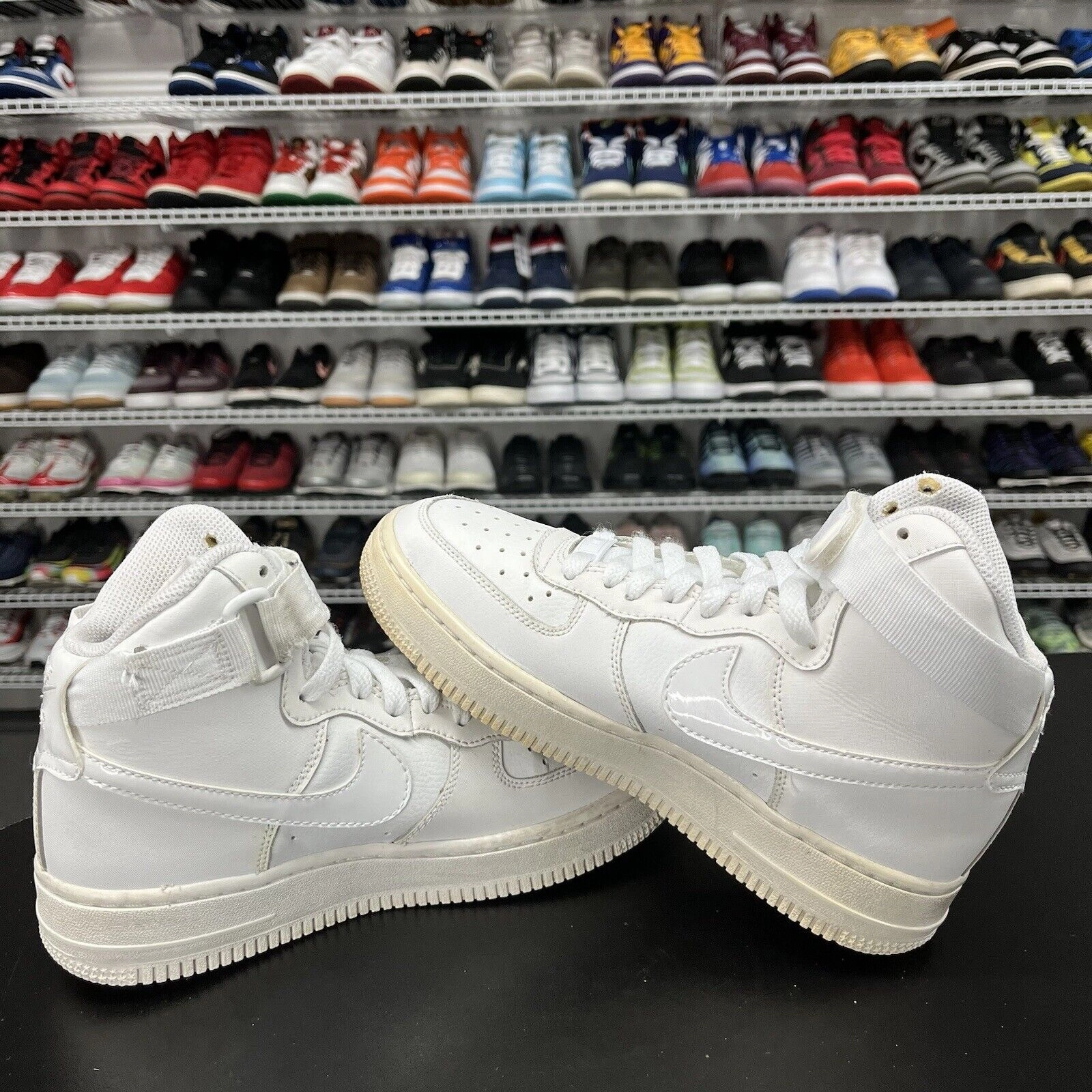 Nike Air Force 1 07 High Triple White GS Shoes 653998-100 Youth Size 4.5Y Asics Tiger Running Shoes