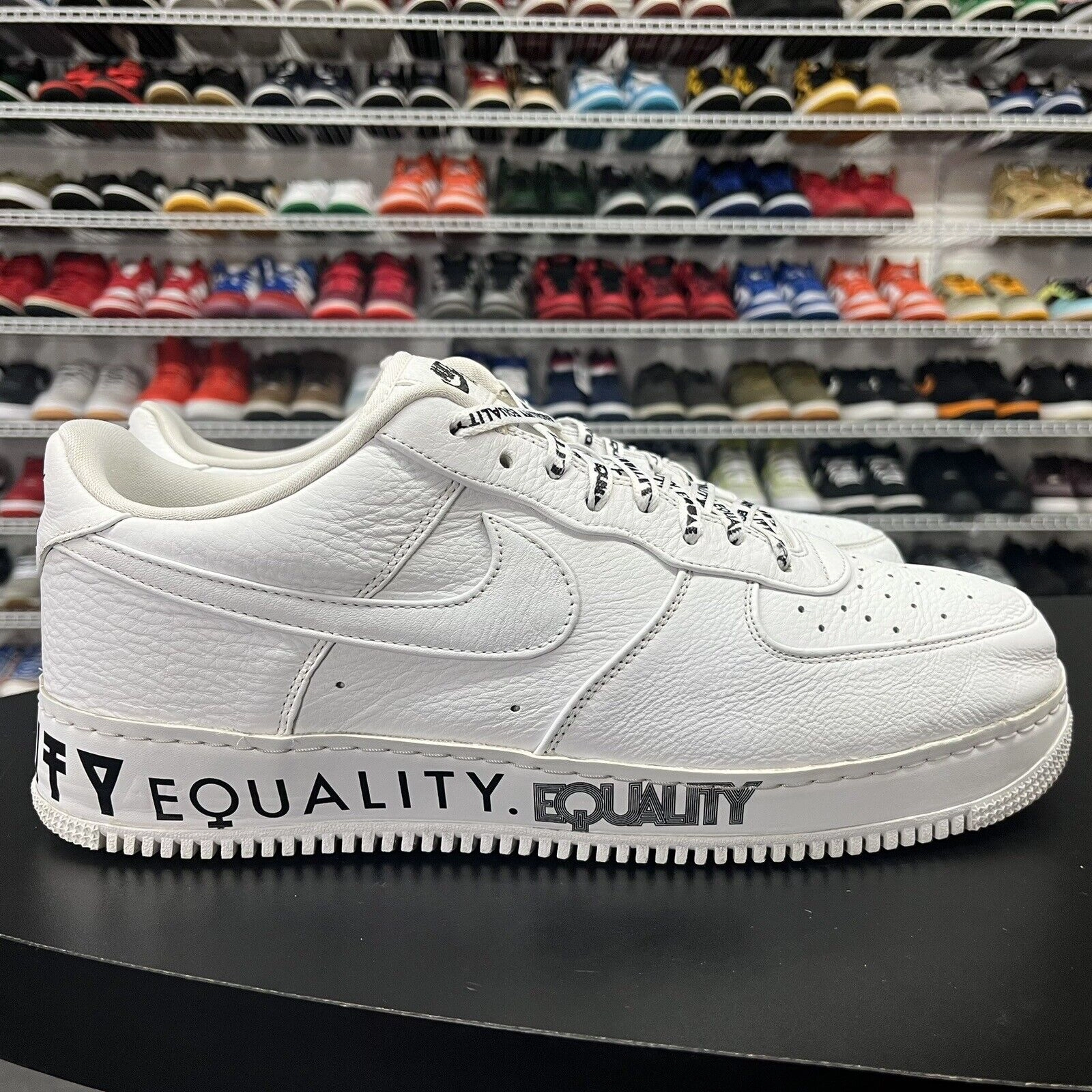 Nike Air Force 1 Low CMFT "Equality" White Black AQ2118-100 Men's Size 15 Asics Gel Solution Speed Tennis Shoe