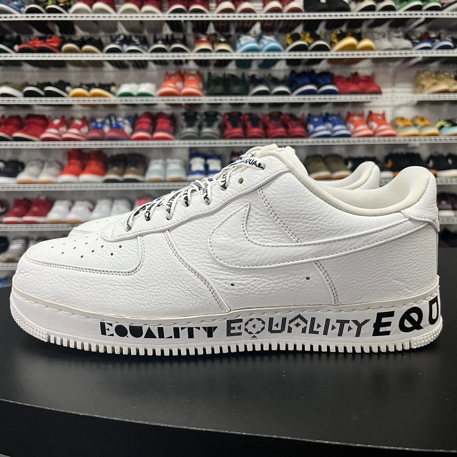 Nike Air Force 1 Low CMFT "Equality" White Black AQ2118-100 Men's Size 15 Asics Shoes Quantum 180