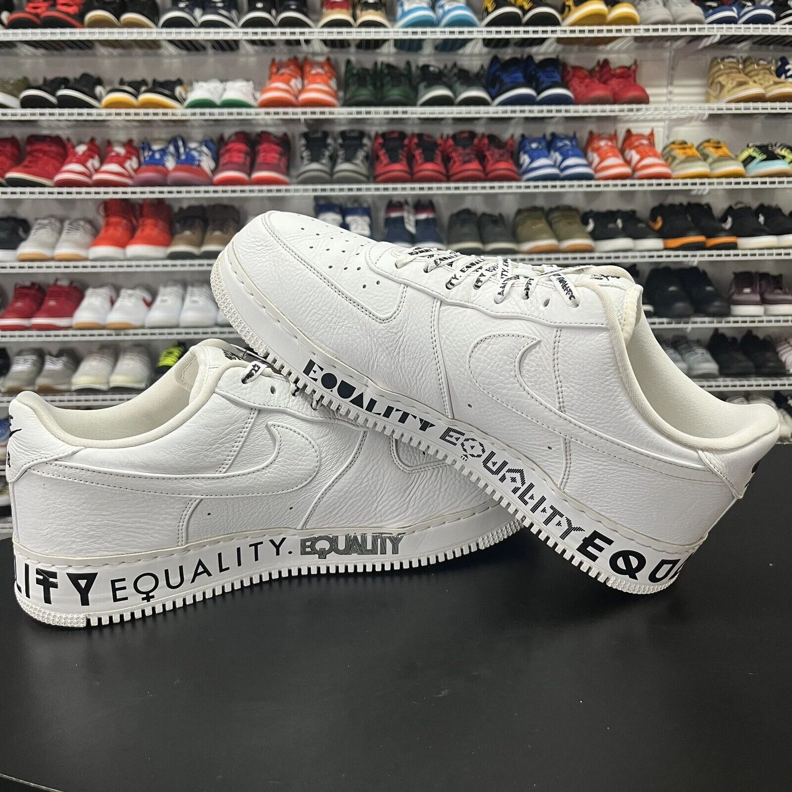 Asics Wrestling Shoes Dave Schultz Nike Air Force 1 Low CMFT "Equality" White Black AQ2118-100 Men's Size 15