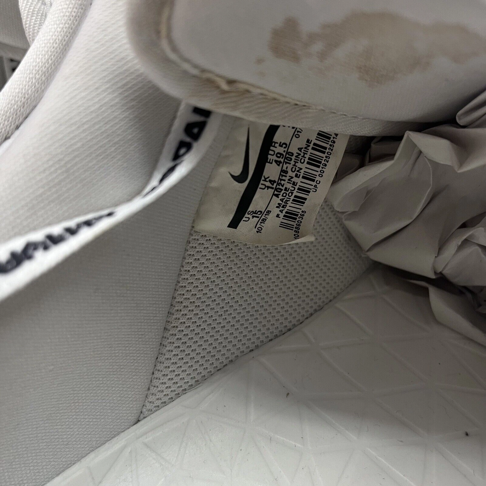 Asics Gel Shoes For Flat Feet Nike Air Force 1 Low CMFT "Equality" White Black AQ2118-100 Men's Size 15