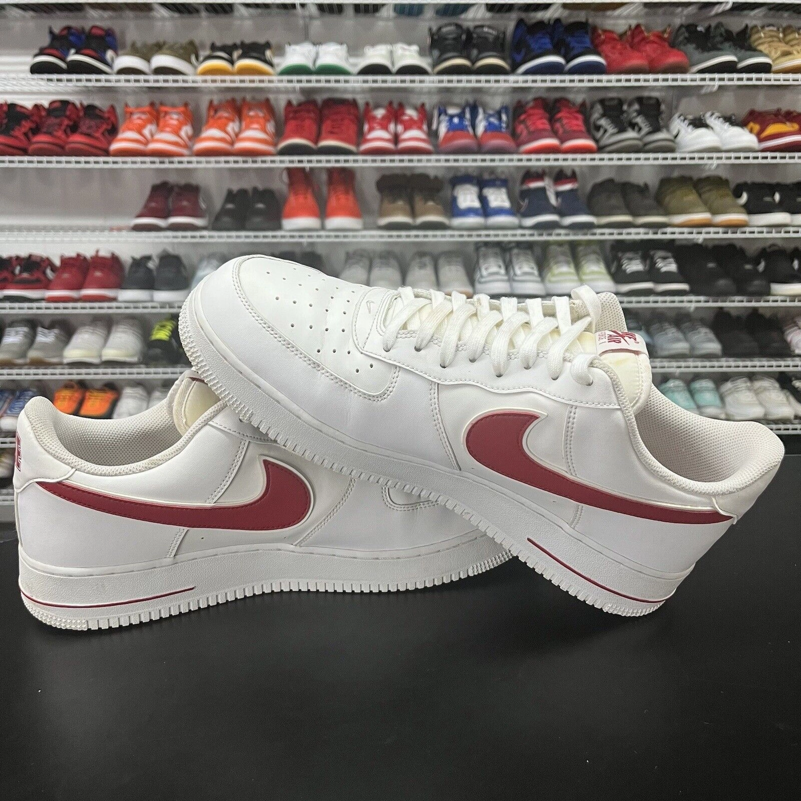 Nike Air Force 1 Low White Gym Red AO2423 102 Men's Size 14 Missing An Insole Asics Court Ff 3 Novak Tennis Shoes