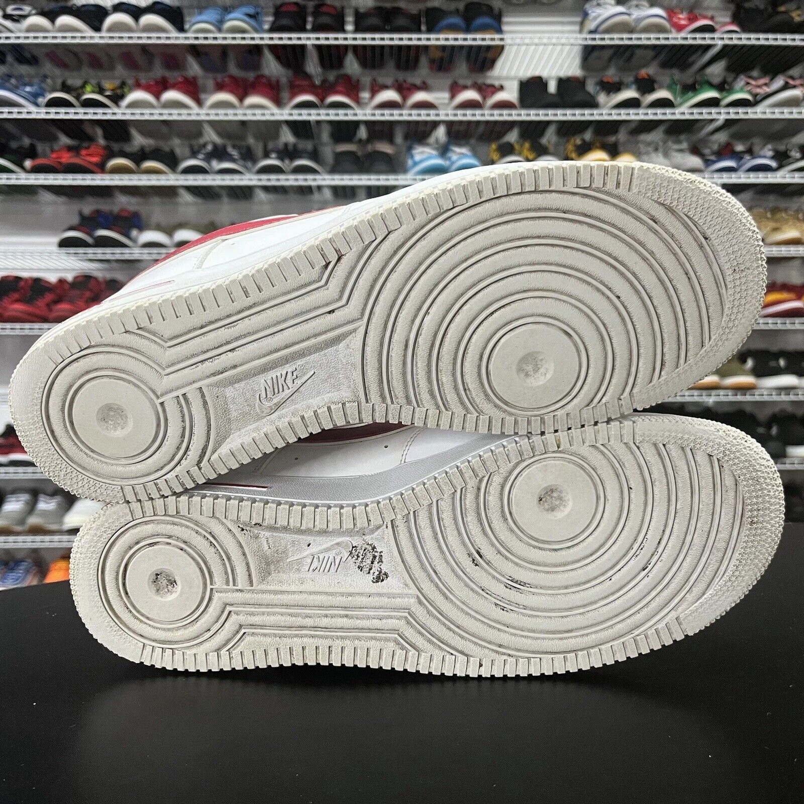 Nike Air Force 1 Low White Gym Red AO2423 102 Men's Size 14 Missing An Insole Good Asics Shoes